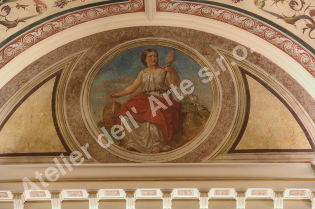 Alegorie Osudu, Vídeň, Palais Stiassny, autor Josef Frank, 1873 - Stav po restaurování