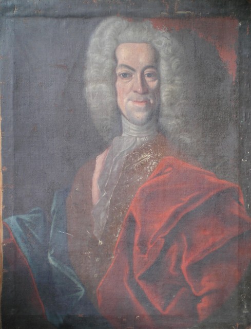 Barokní portrét šlechtice stav před restaurováním - Atelier dell' Arte s.r.o.