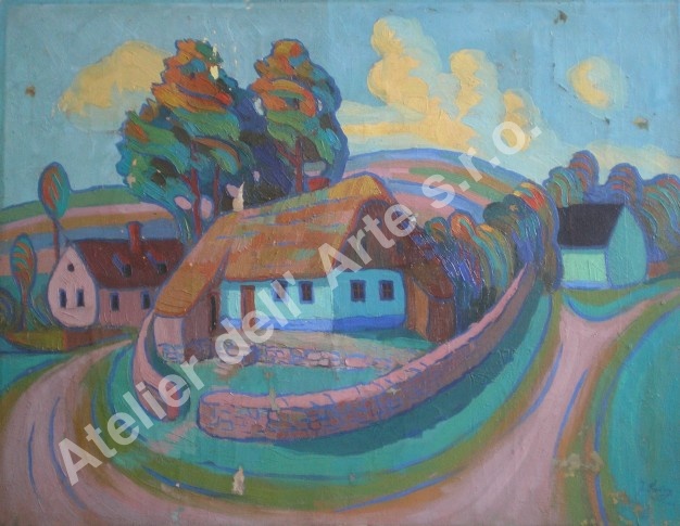 Moderní krajina České chaloupky - průběh čištění povrchových nečistot - Atelier dell' Arte s.r.