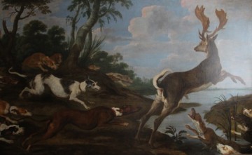 Obraz ze zámku Hluboká nad Vltavou Hon na daňka - závěrečný stav - Atelier dell' Arte s.r.o.