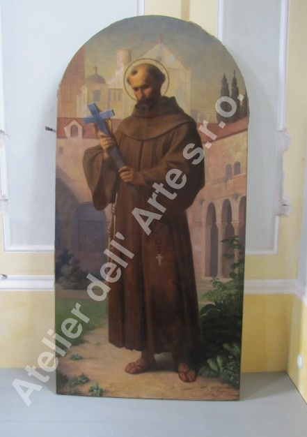 Sv. František z kostela Sv. Leopolda a Václava v Kladrubech nad Labem stav po restaurování