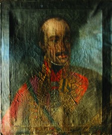 Podobizna Palatýna Josefa - Stav před restaurováním při bočním osvětlení - Atelier dell' Arte s