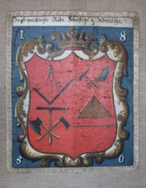 Prapor tesařů a zedníků - Stav poloviční čištění - Atelier dell' Arte s.r.o.